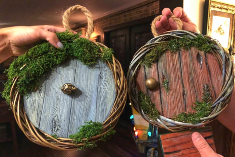 Two Lord of the Rings Hobbit Themed doors