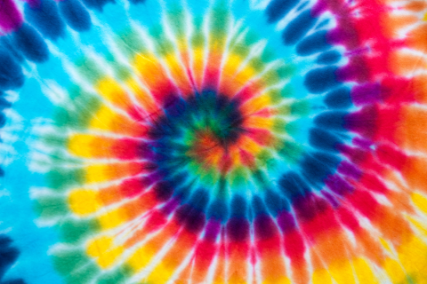 Tie dye shirt of many different colors
