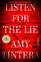 cover of Listen for the Lie by Amy Tintera--a red background with the title and author's name written in white capital letters.