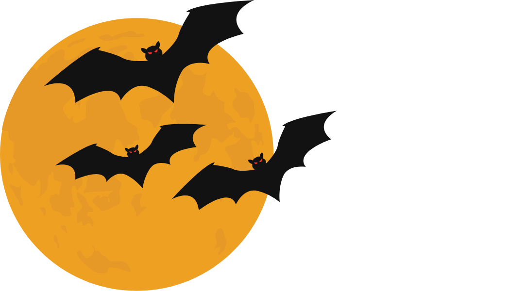 bats flying in front of a full moon