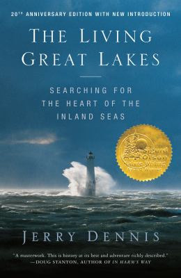 Book cover with illustration of ship on a vast lake